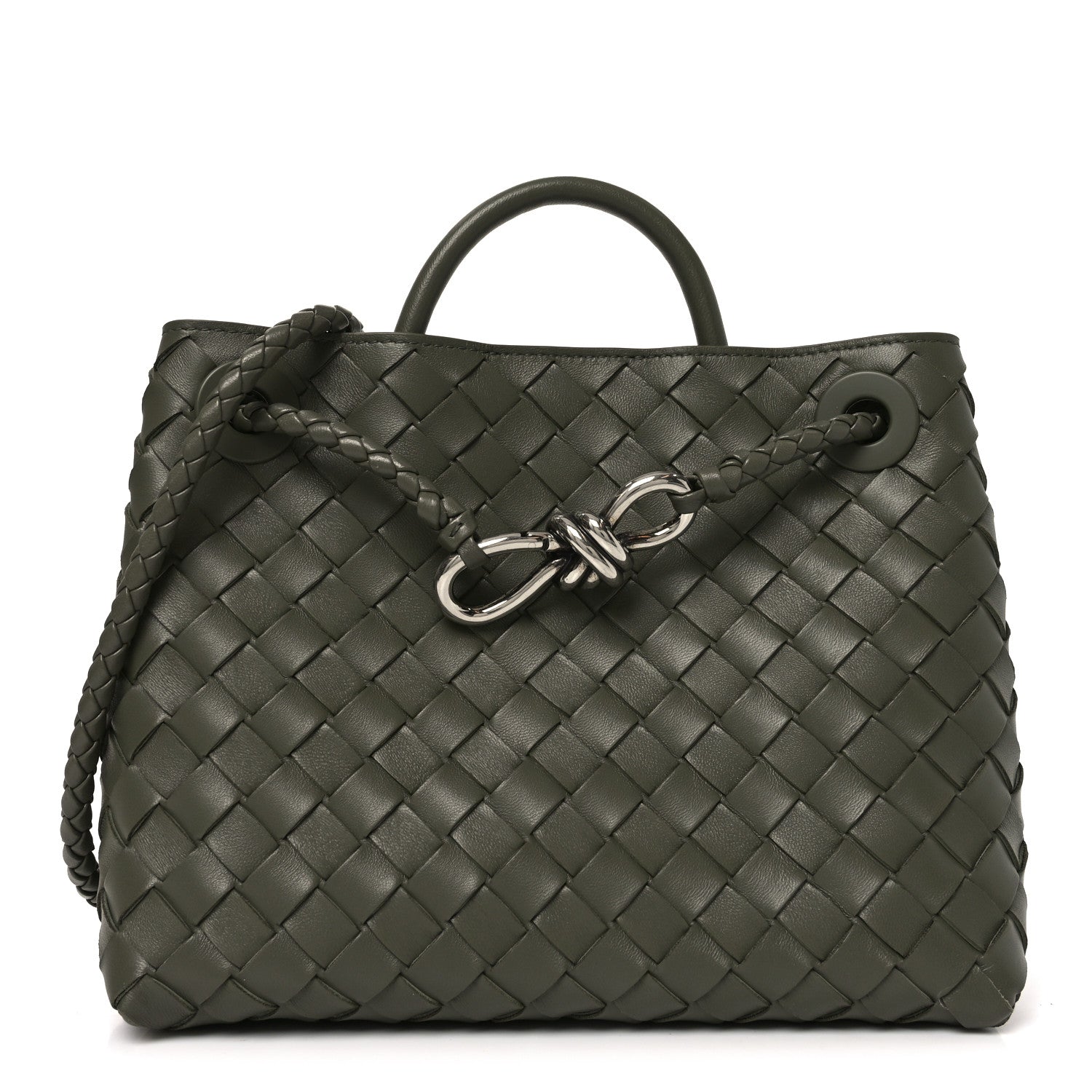 Nappa Intrecciato Small Andiamo Shoulder Bag Pickle
