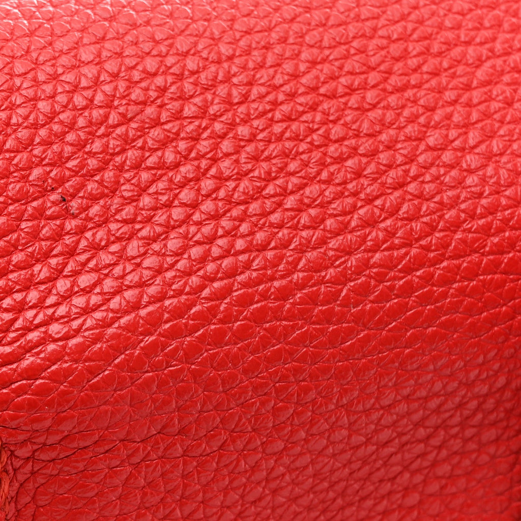 Classic Grain Small Bayswater Satchel Scarlet Red