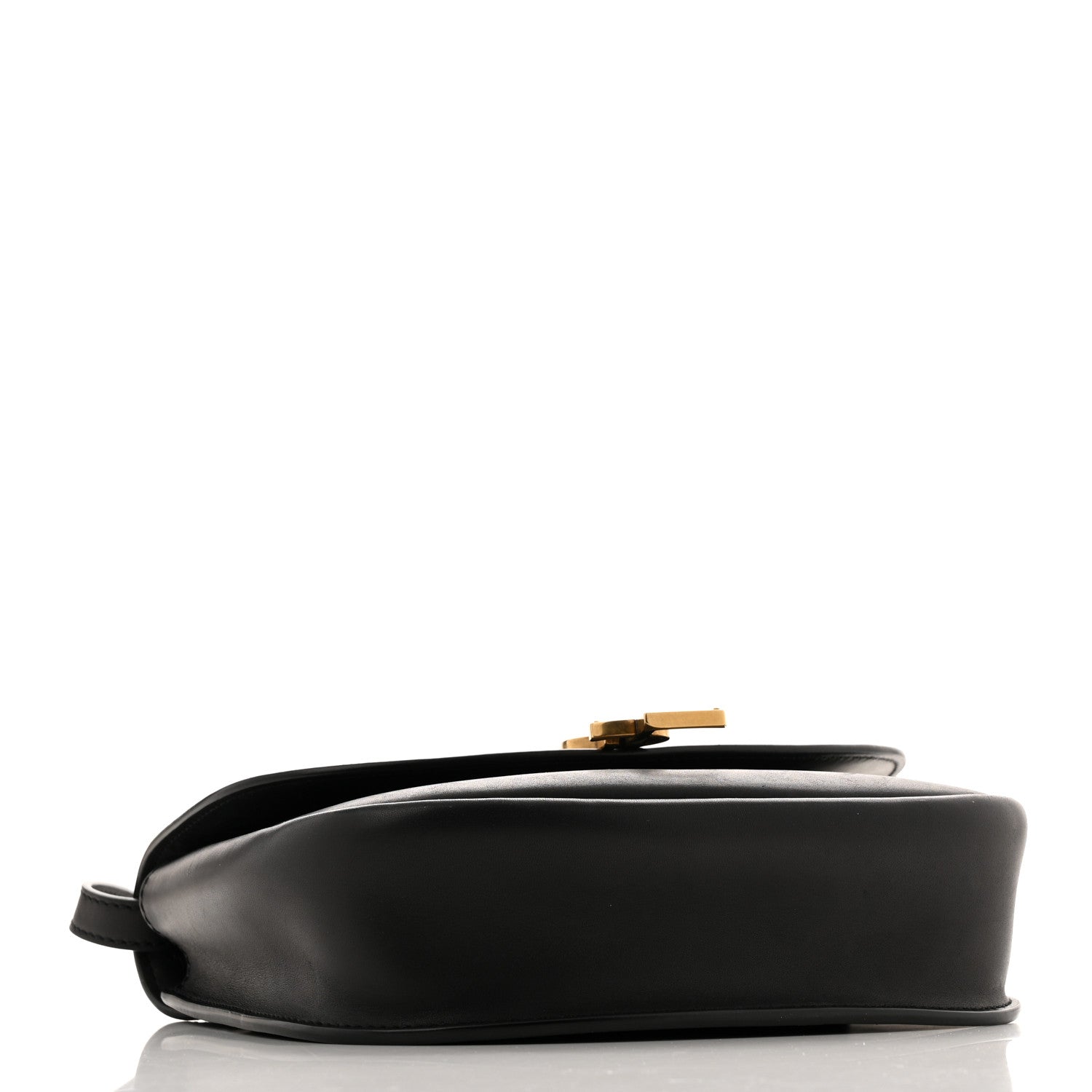 Smooth Calfskin Monogram Medium Kaia Satchel Black