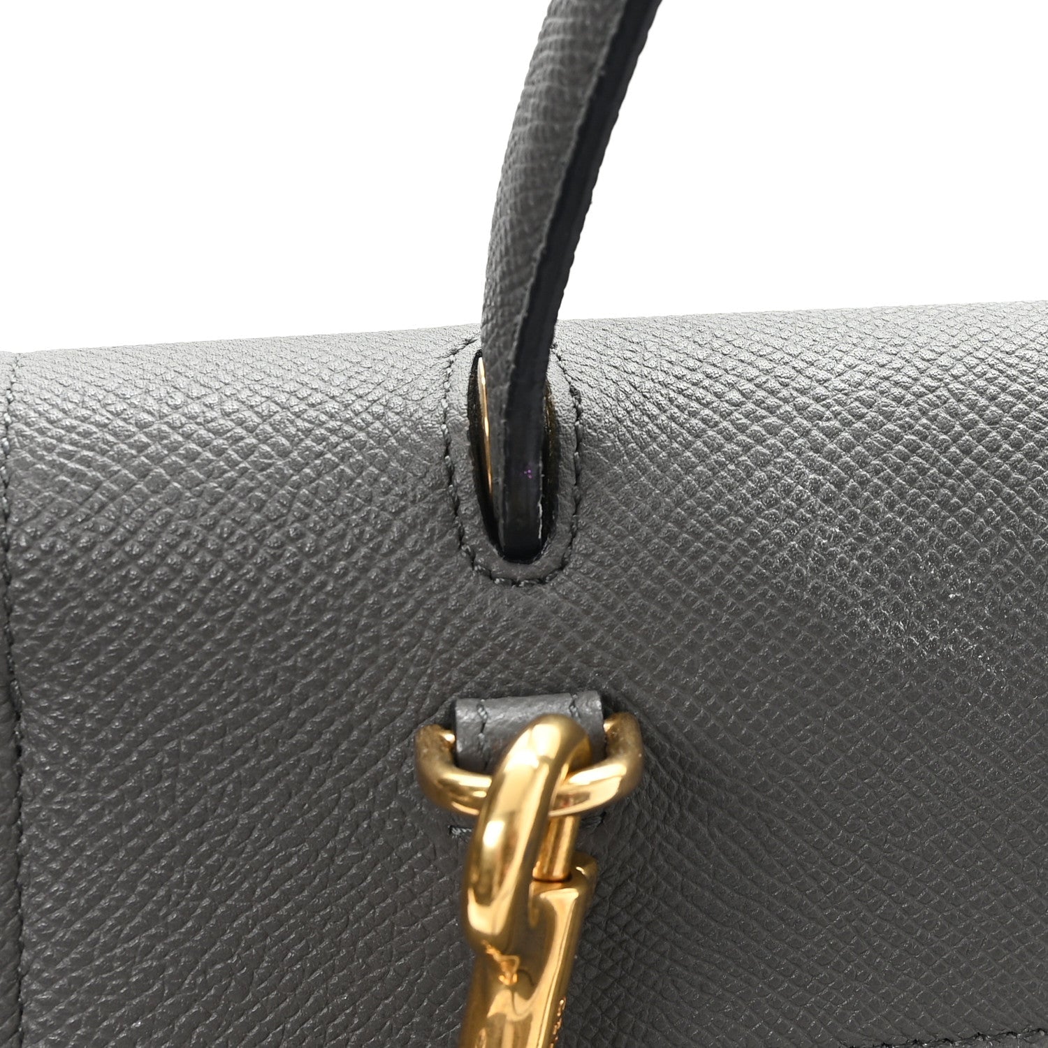 Grained Calfskin Mini Belt Bag Grey