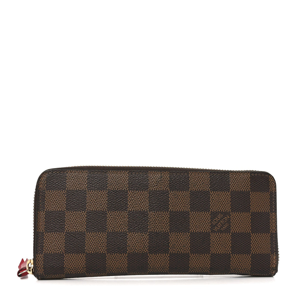Damier Ebene Clemence Wallet Cherry