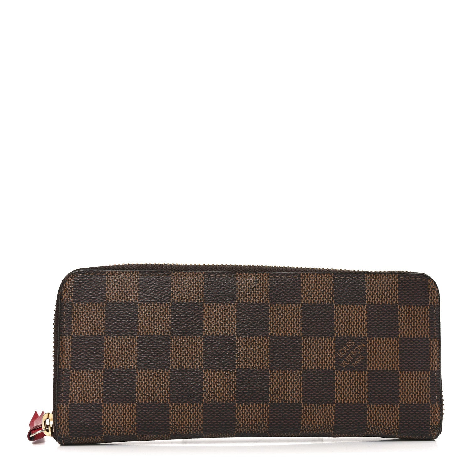 Damier Ebene Clemence Wallet Cherry