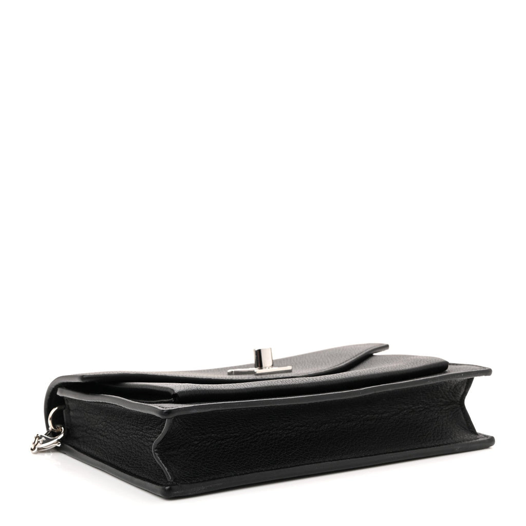 Soft Calfskin My Lockme Chain Pochette Black