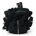 Nubuck Mini Marti Backpack Green Rhodium Hardware