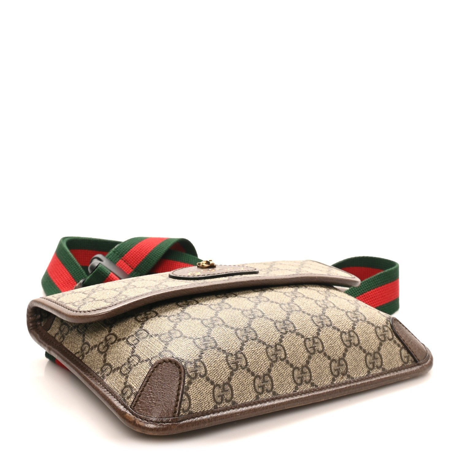 GG Supreme Monogram Neo Vintage Web Belt Bag Brown