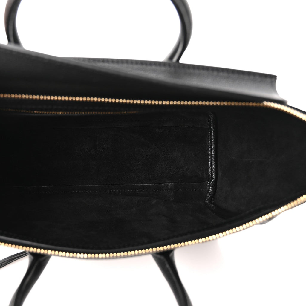 Grained Calfskin Little New Luggage Black
