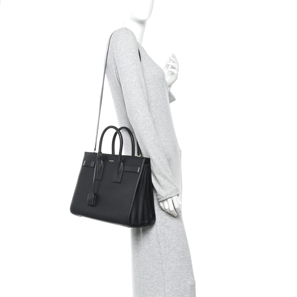 Smooth Calfskin Small Sac De Jour Black