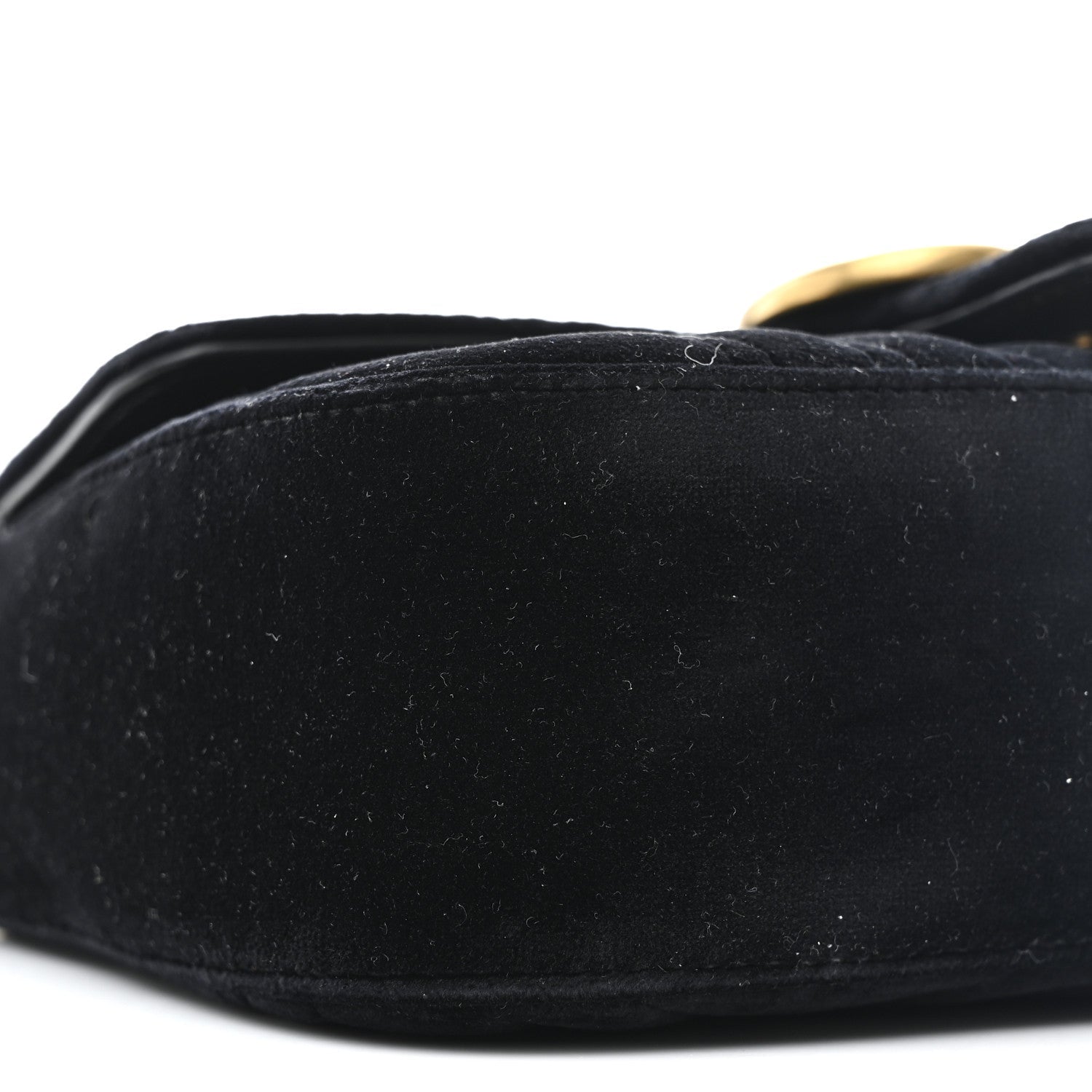 Velvet Matelasse Mini GG Marmont Shoulder Bag Black