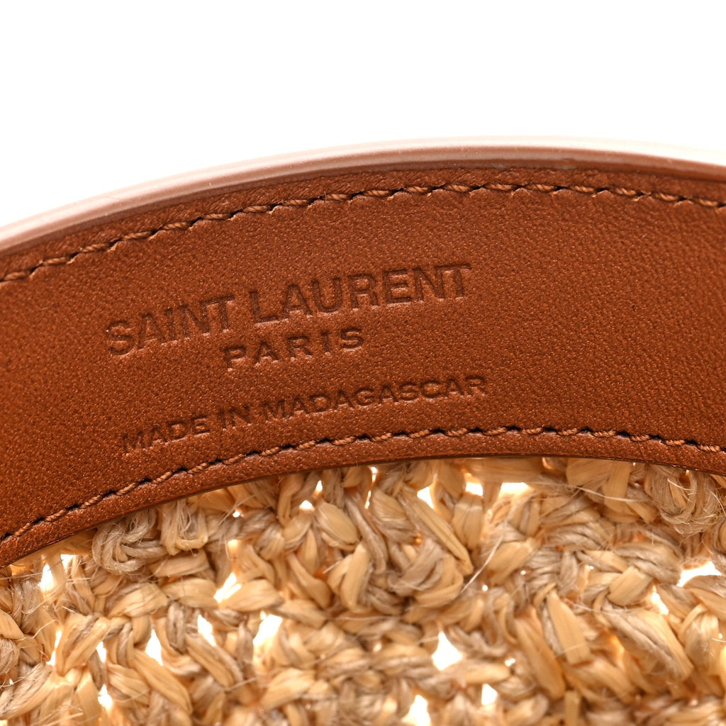 Raffia Calfskin Bottle Holder Naturale