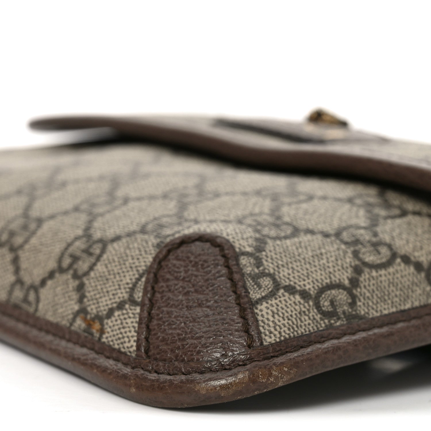 GG Supreme Monogram Neo Vintage Web Belt Bag Brown