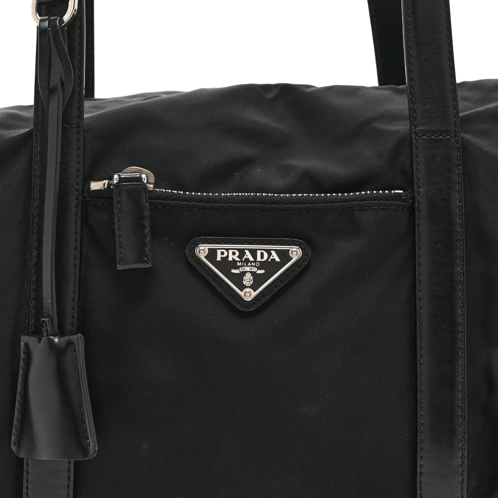 Tessuto Nylon Saffiano Tote Black