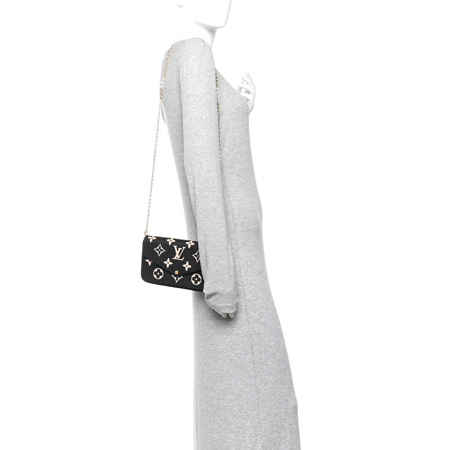 Empreinte Monogram Giant Felicie Pochette Black Beige