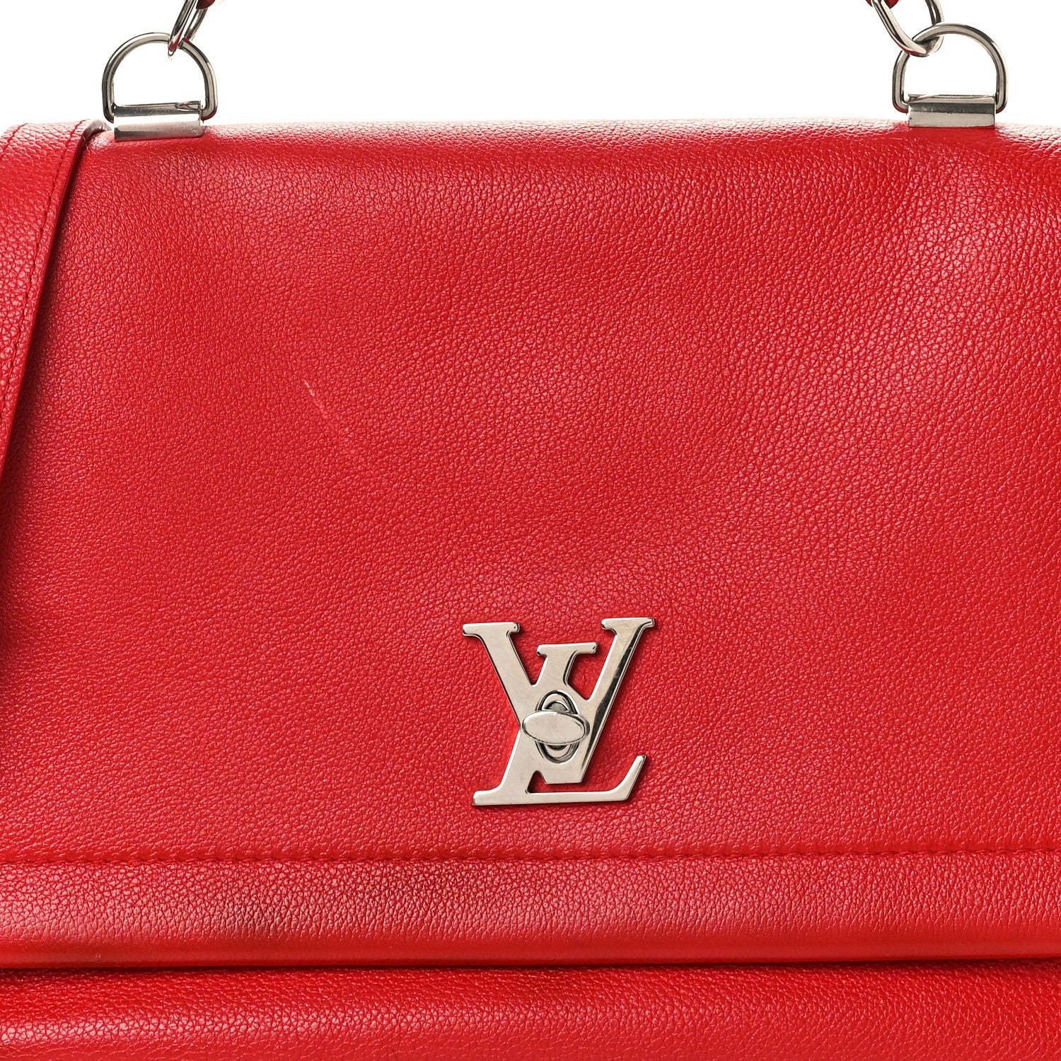Soft Calfskin Lockme II Top Handle Rubis