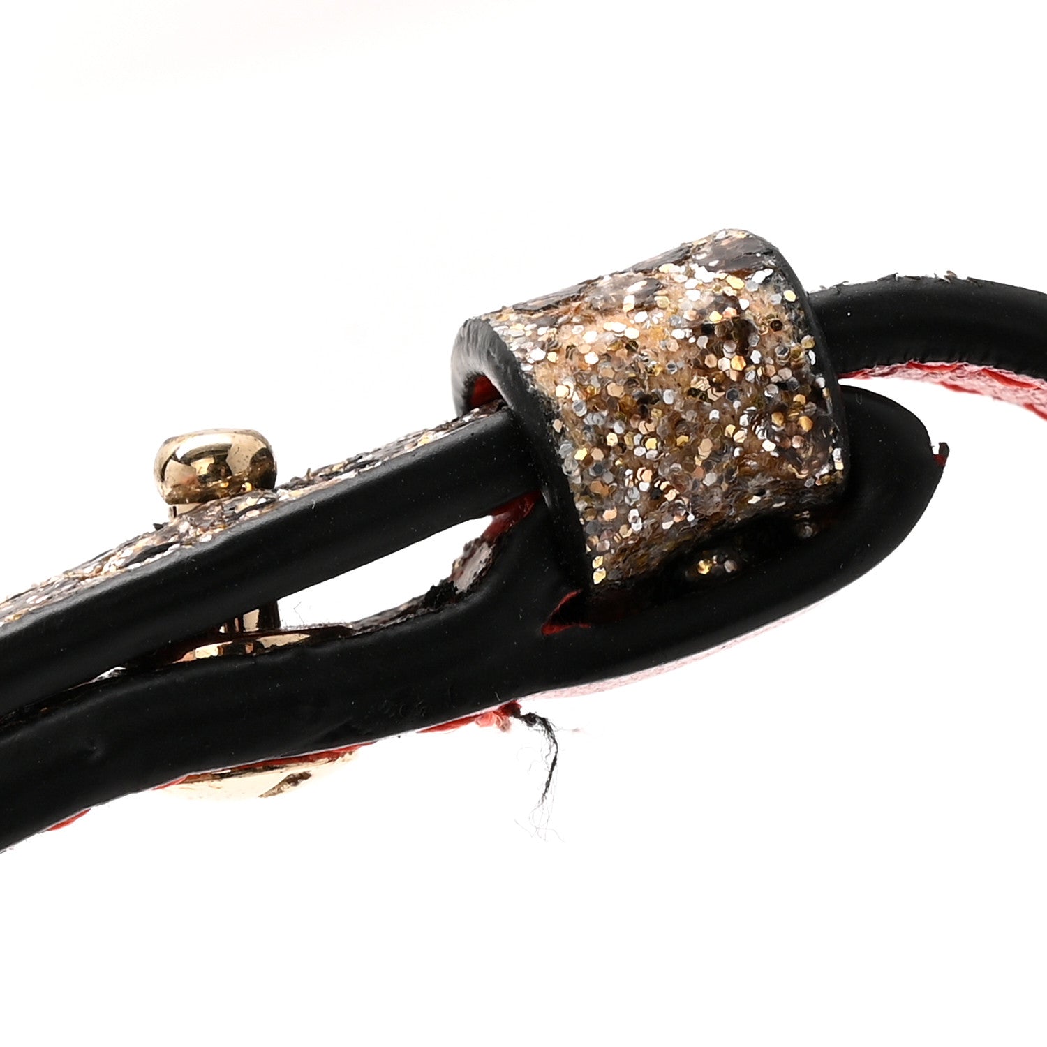 Metallic Snakeskin Embossed Spikes Loubiposh Clutch Gold Pink