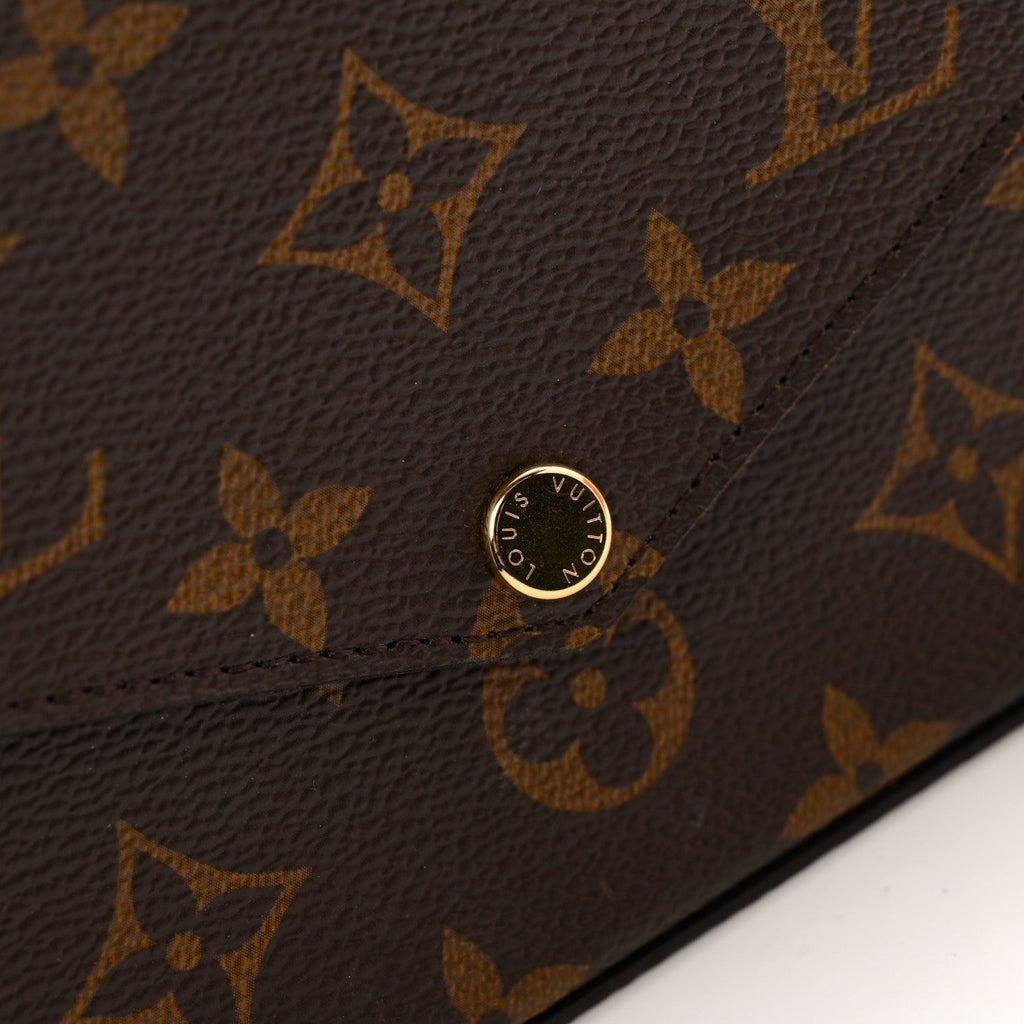Monogram Pochette Felicie Chain Wallet Fuchsia