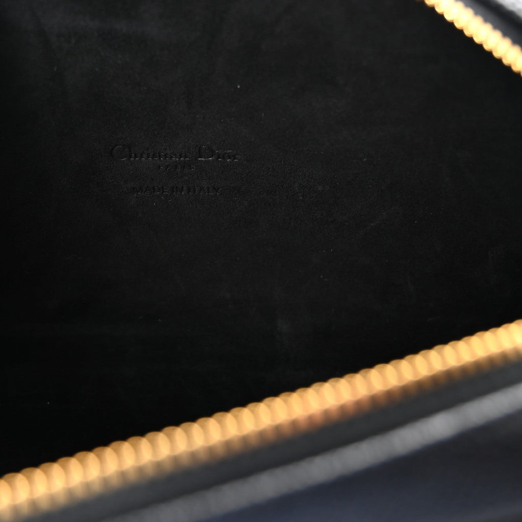 Grained Calfskin Caro Double Pouch Black