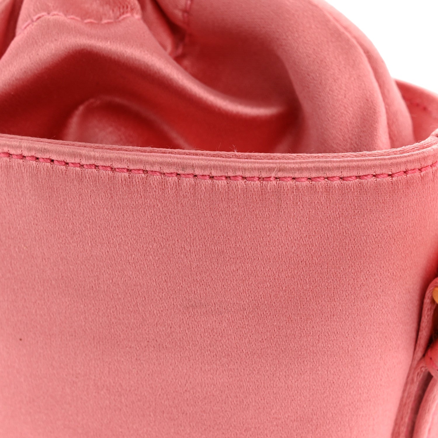 Satin Raso Bucket Bag Pink