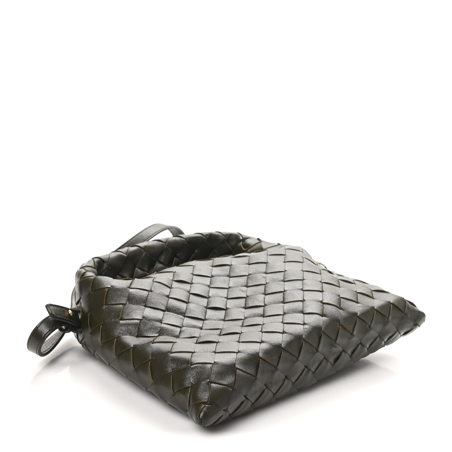 Calfskin Intrecciato Mini Hop Khaki
