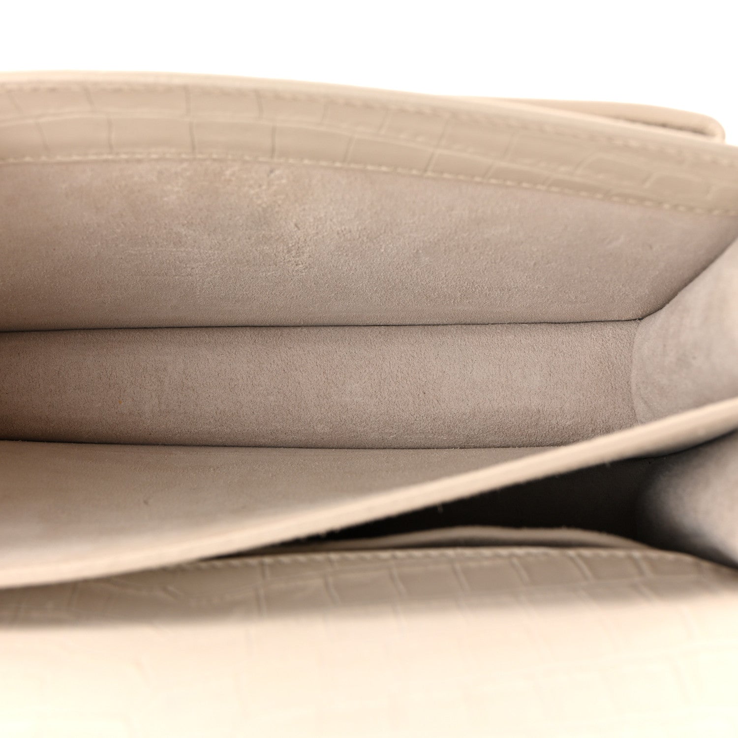 Calfskin Crocodile Embossed Medium Monogram Sunset Blanc Vintage