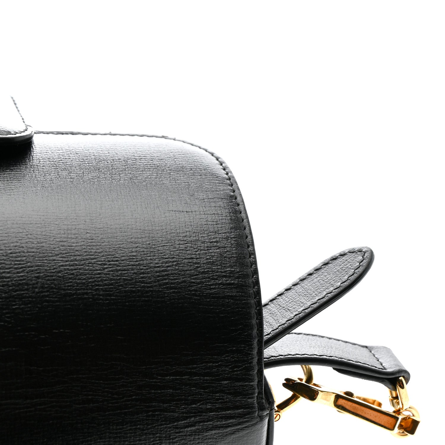 Azalea Calfskin Web Mini Horsebit 1955 Shoulder Bag Black
