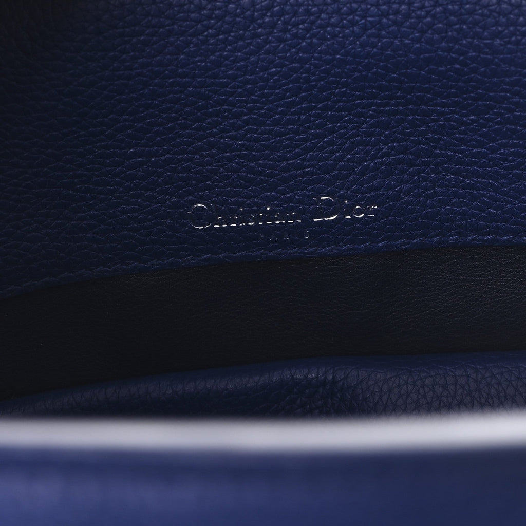 Grained Calfskin Bar Tote Blue