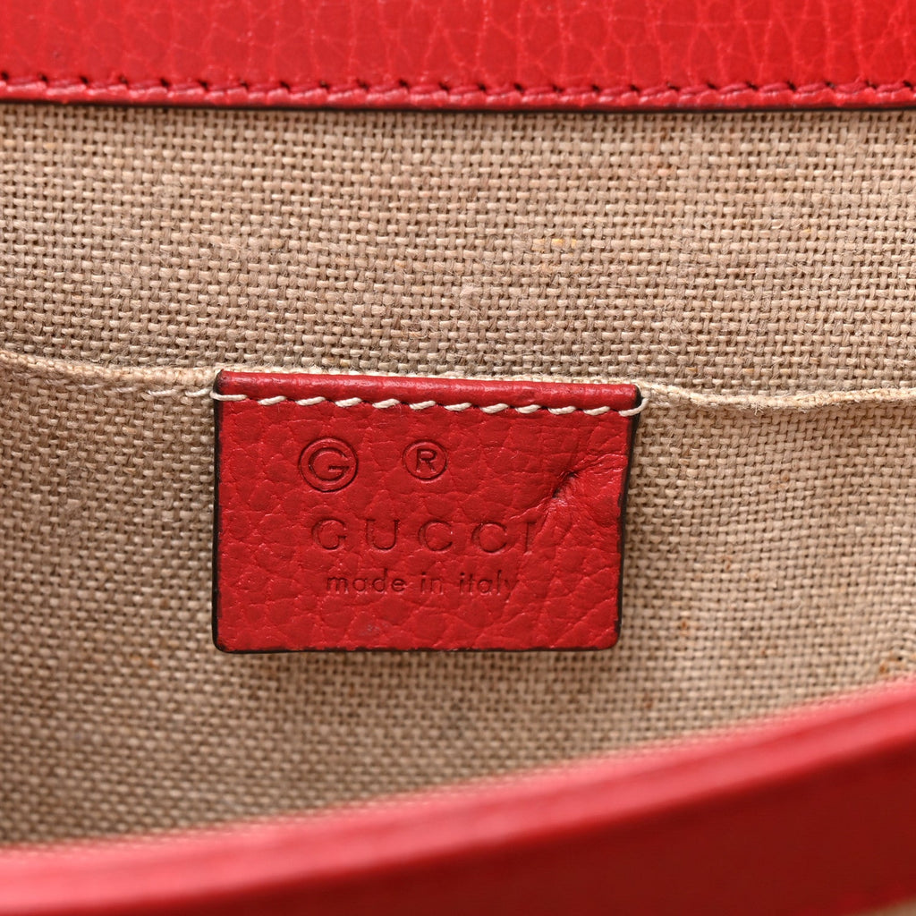 Dollar Calfskin Small Interlocking G Shoulder Bag Red