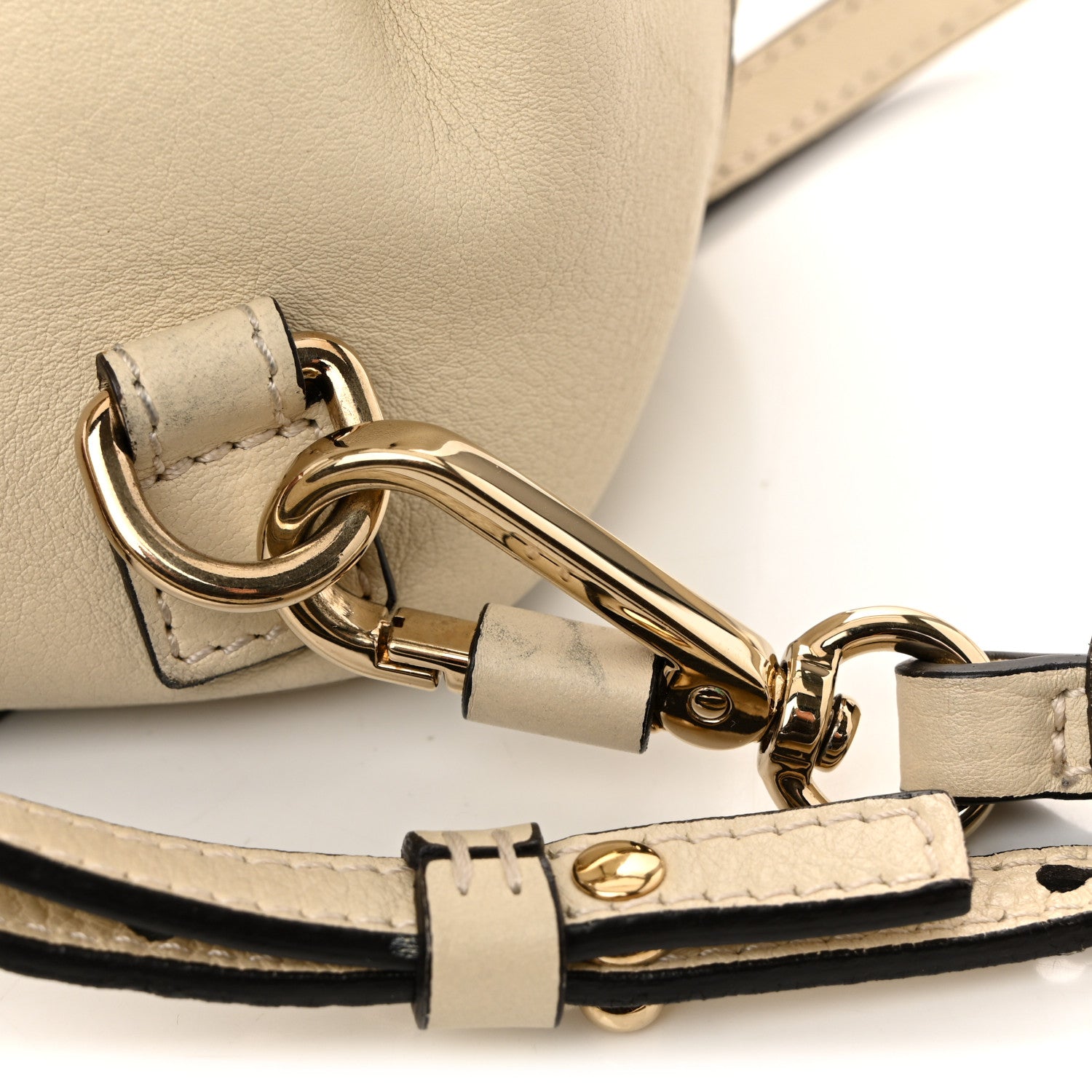Suede Calfskin Mini Faye Backpack Off White