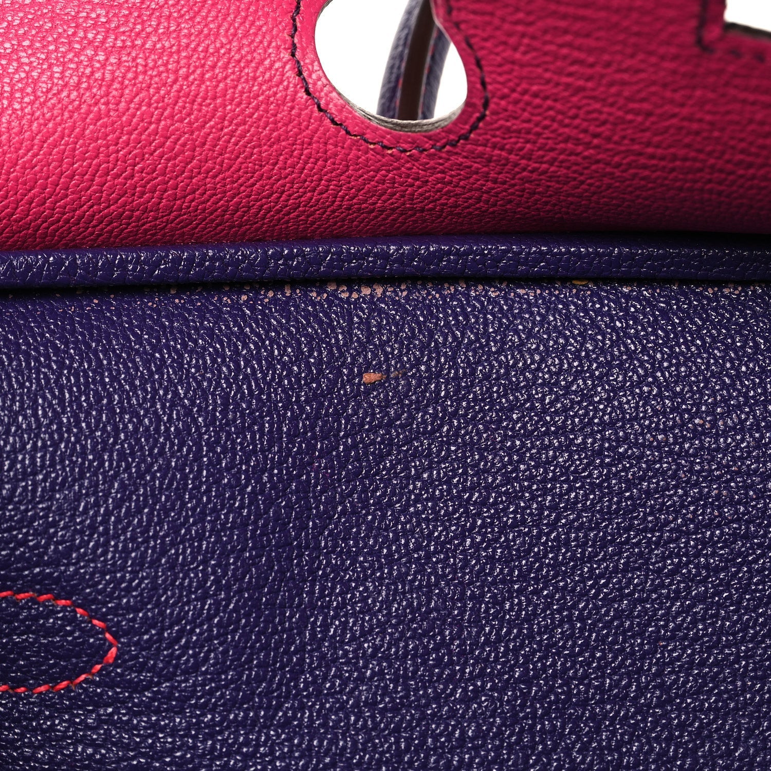 Chevre Mysore Horseshoe Birkin 30 Rose Shocking Iris