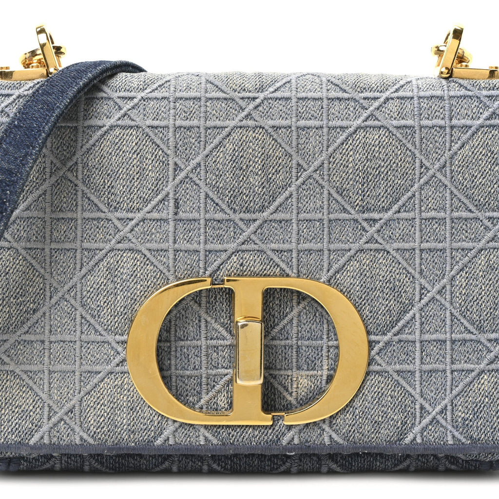 Denim Cannage Small Caro Bag Blue