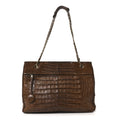 Alligator Shopping Tote Brown