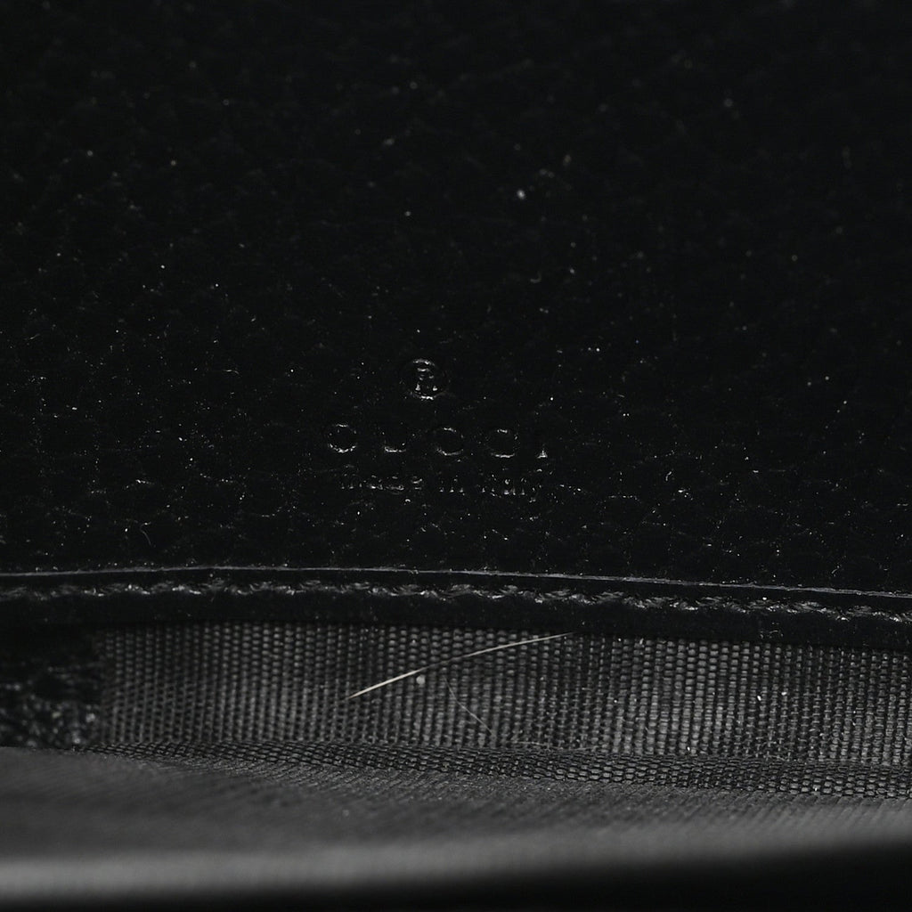 Dollar Calfskin GG Marmont Zip Around Wallet Black