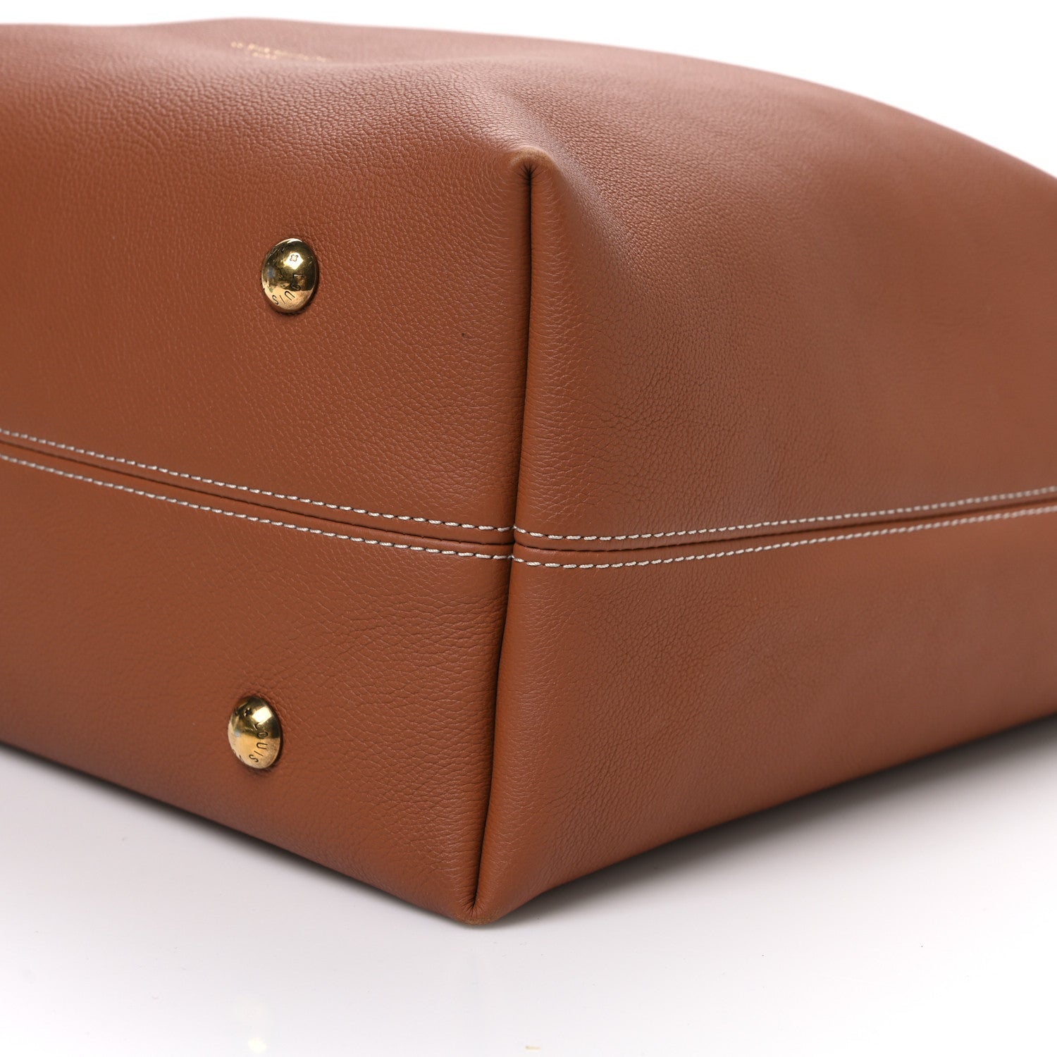 Grained Calfskin Low Key Hobo MM Cognac