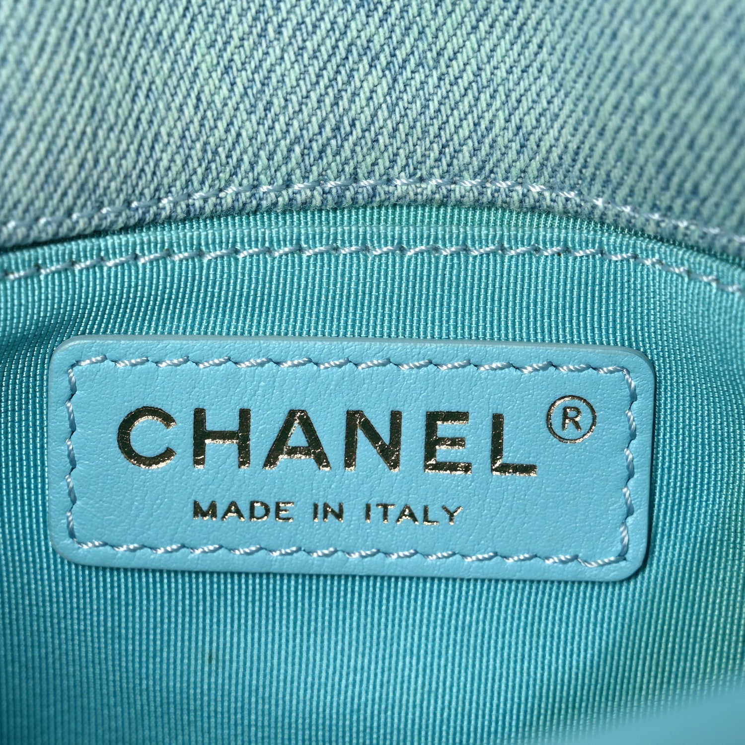 Denim Quilted Small Messenger Flap Neon Blue