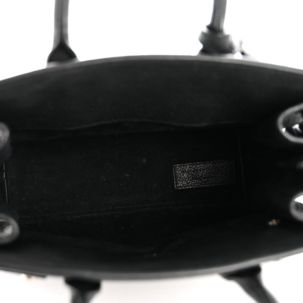 Grained Calfskin Nano Sac De Jour Souple Black