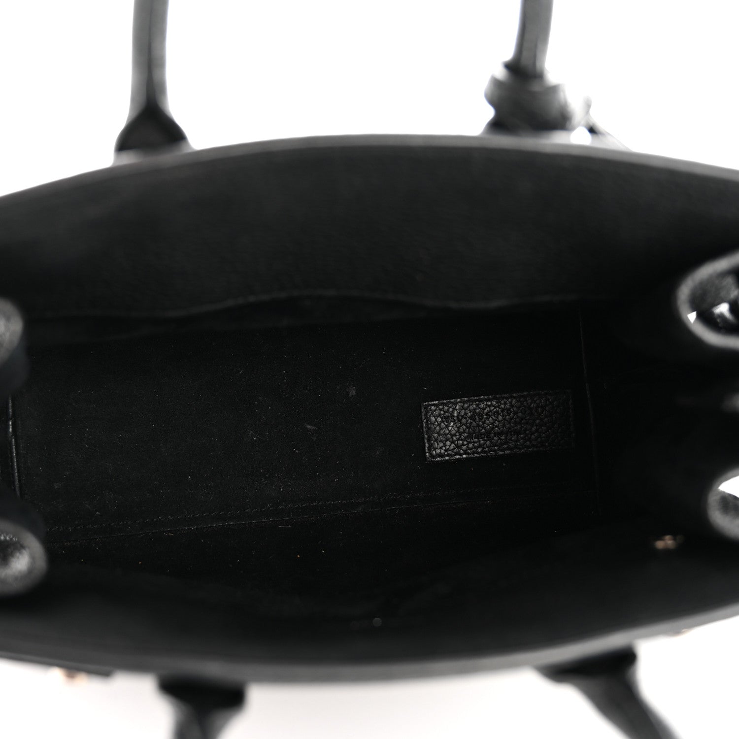 Grained Calfskin Nano Sac De Jour Souple Black