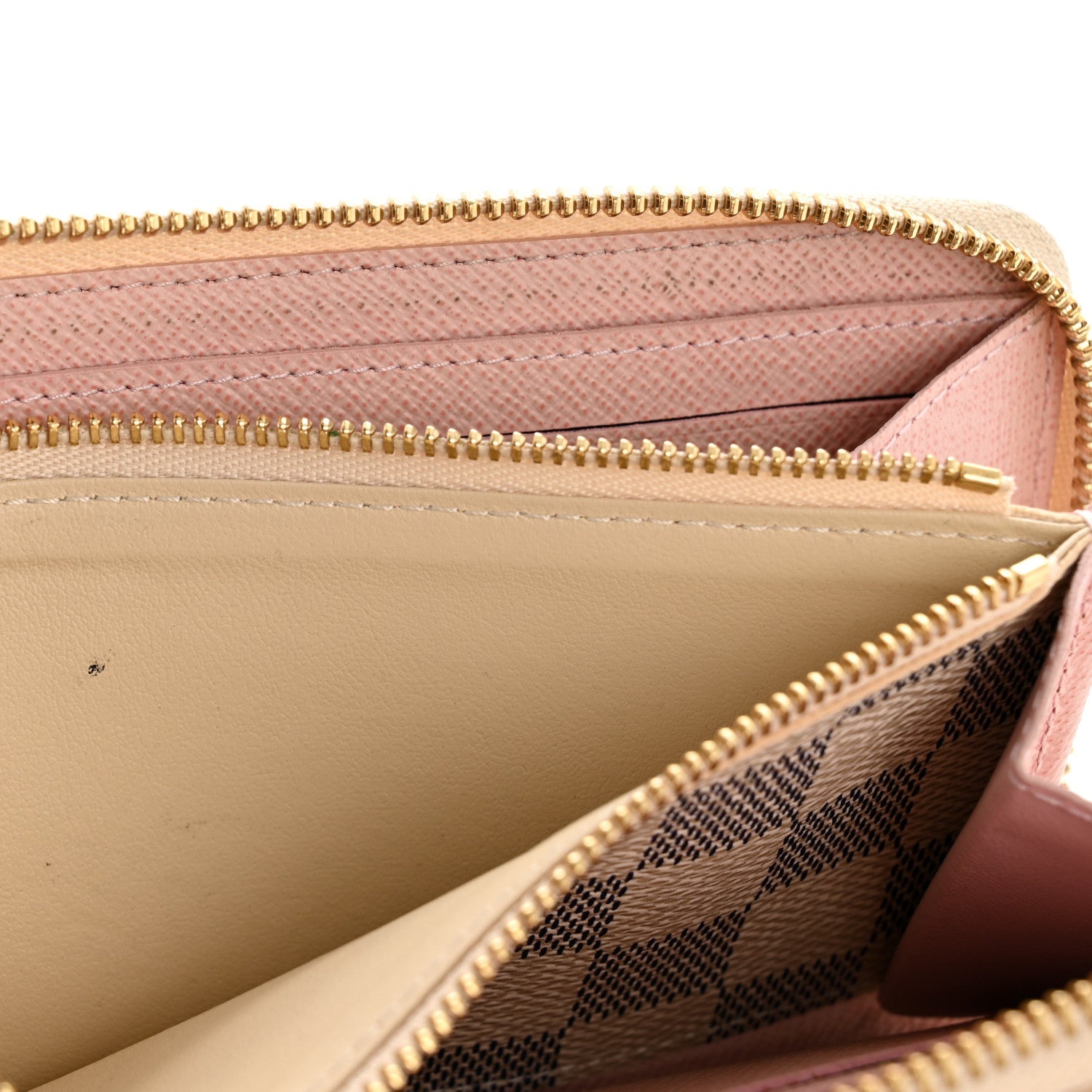 Damier Azur Clemence Wallet Rose Ballerine