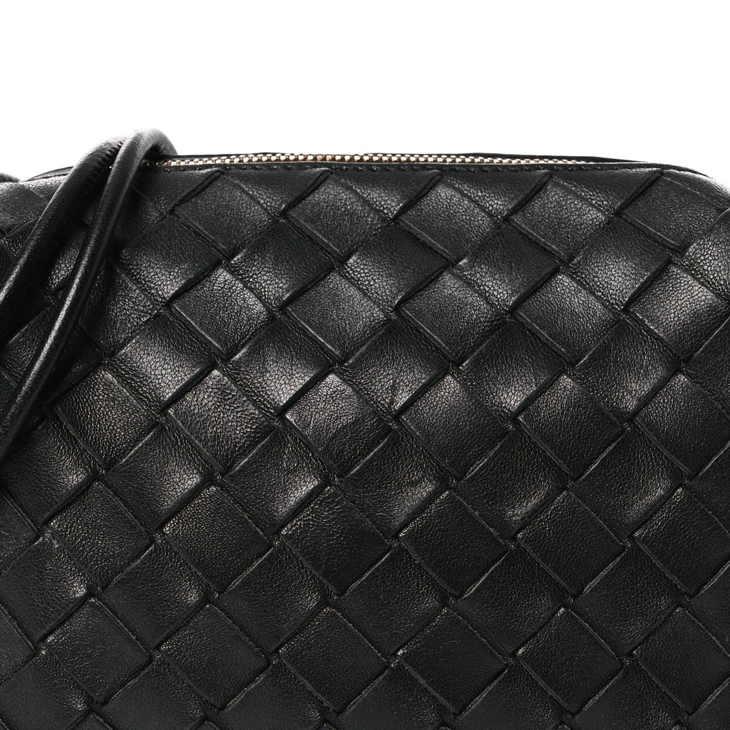 Nappa Intrecciato Mini Loop Camera Bag Black