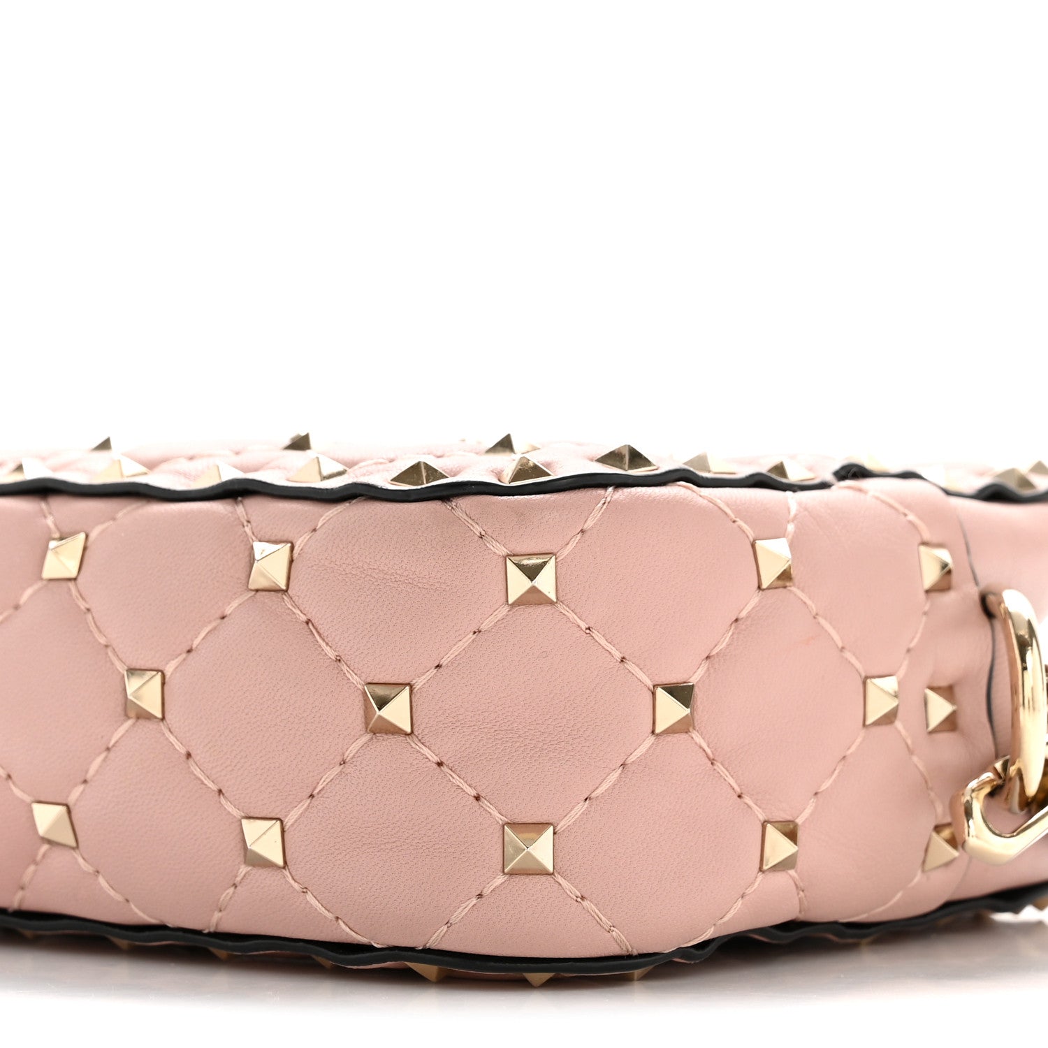 Nappa Rockstud Spike Camera Crossbody Bag Water Rose