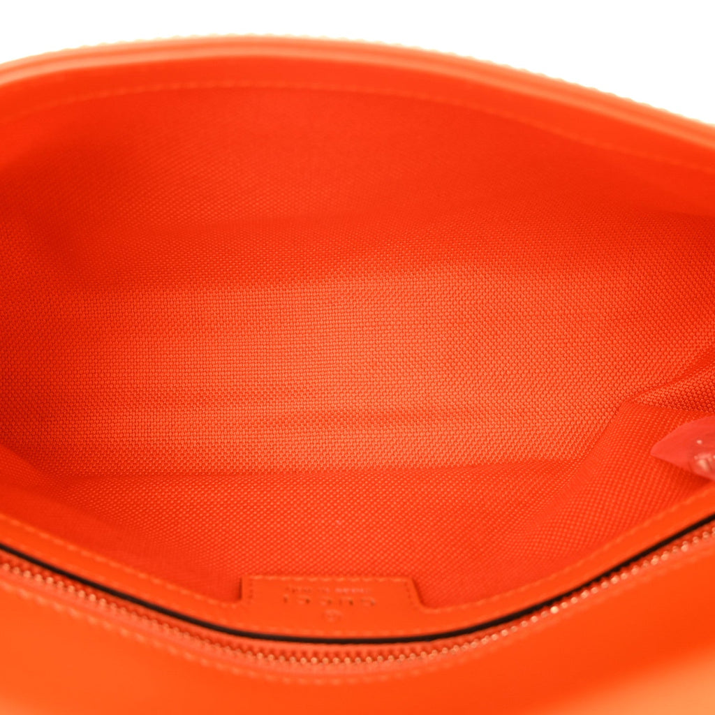 GG Monogram Textured Dollar Calfskin Small Luce Shoulder Bag Orange