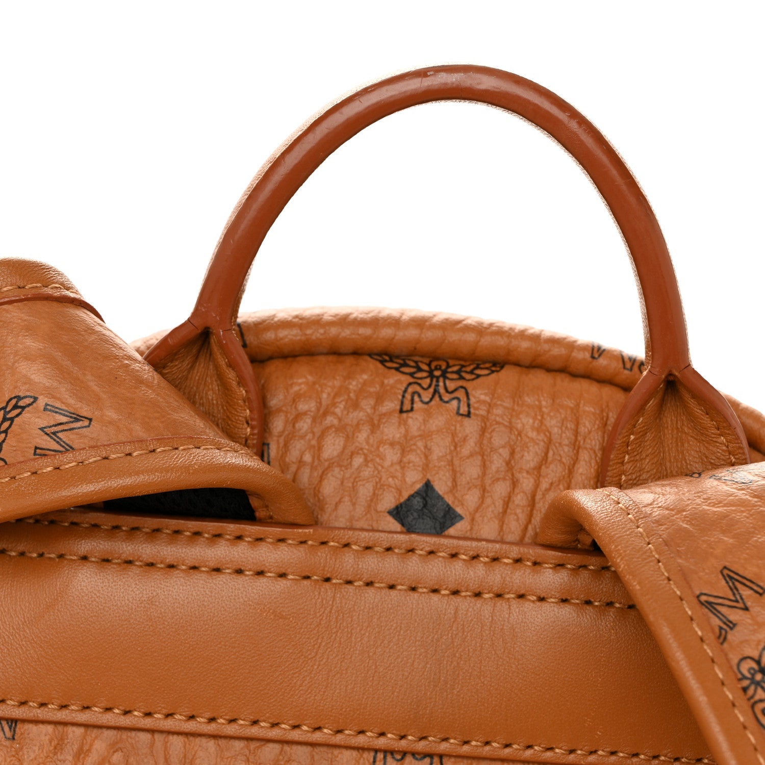 Visetos Small Side Stud Stark Backpack Cognac