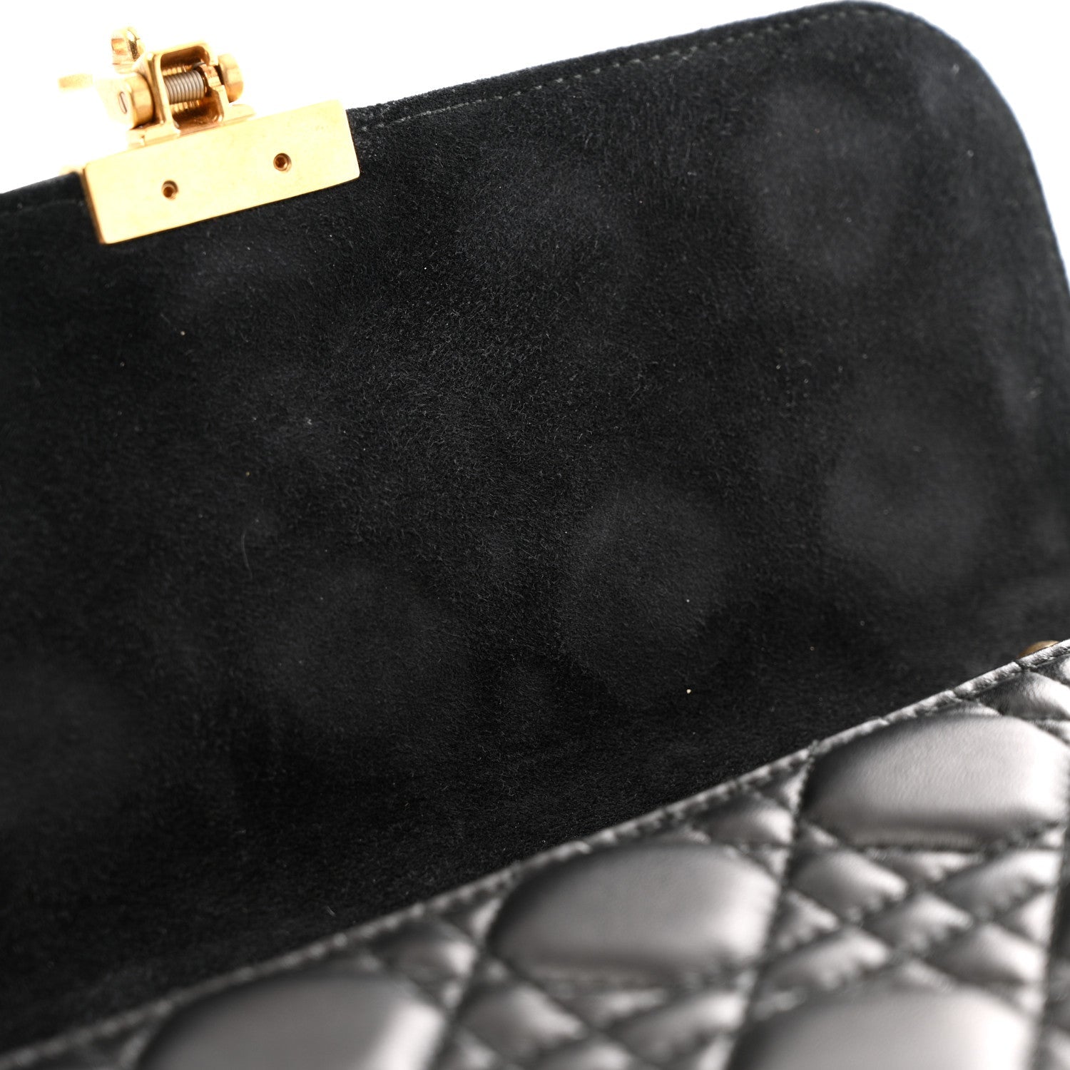 Lambskin Cannage Large Dioraddict Flap Bag Black