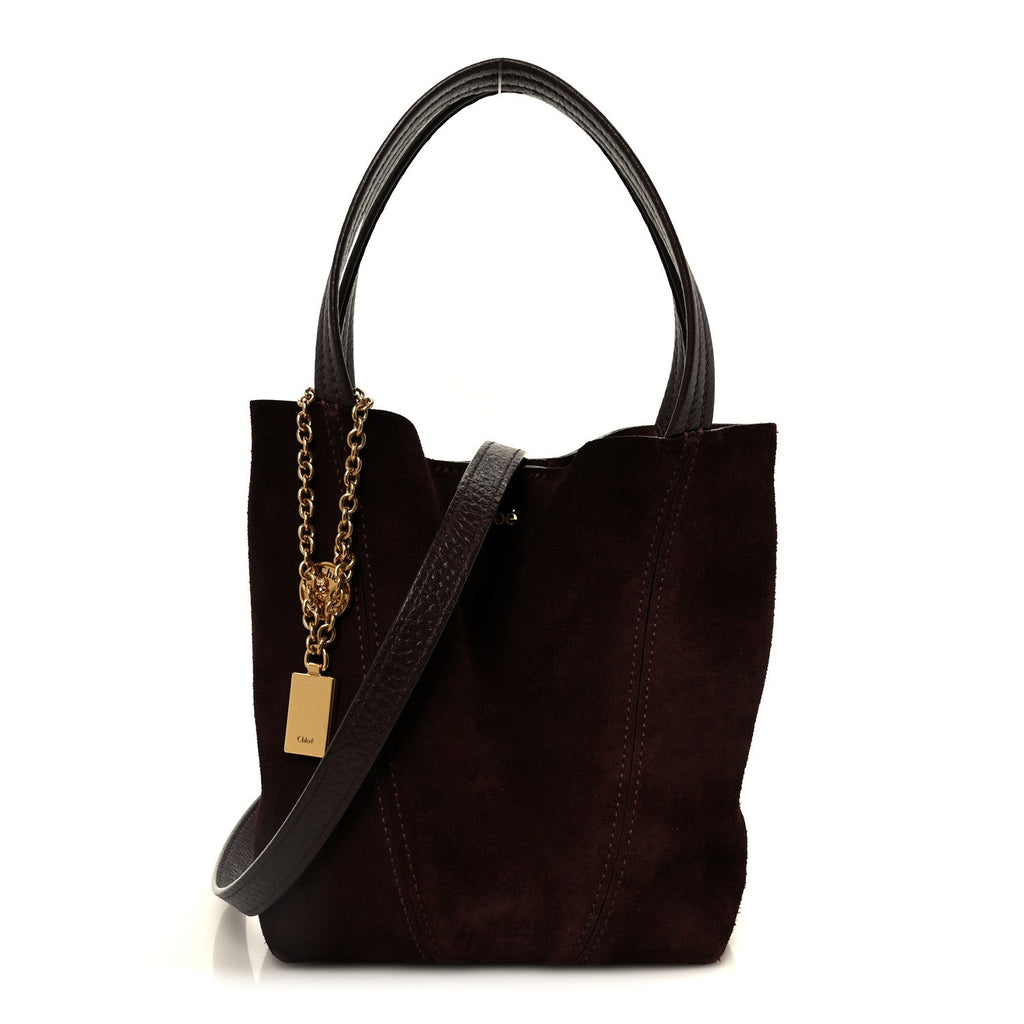 Suede Small Spin Tote Deep Violine
