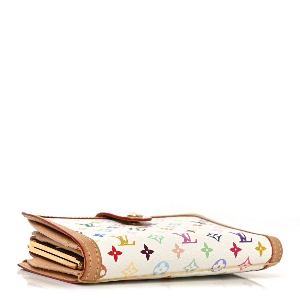 Monogram Multicolor French Purse Wallet White