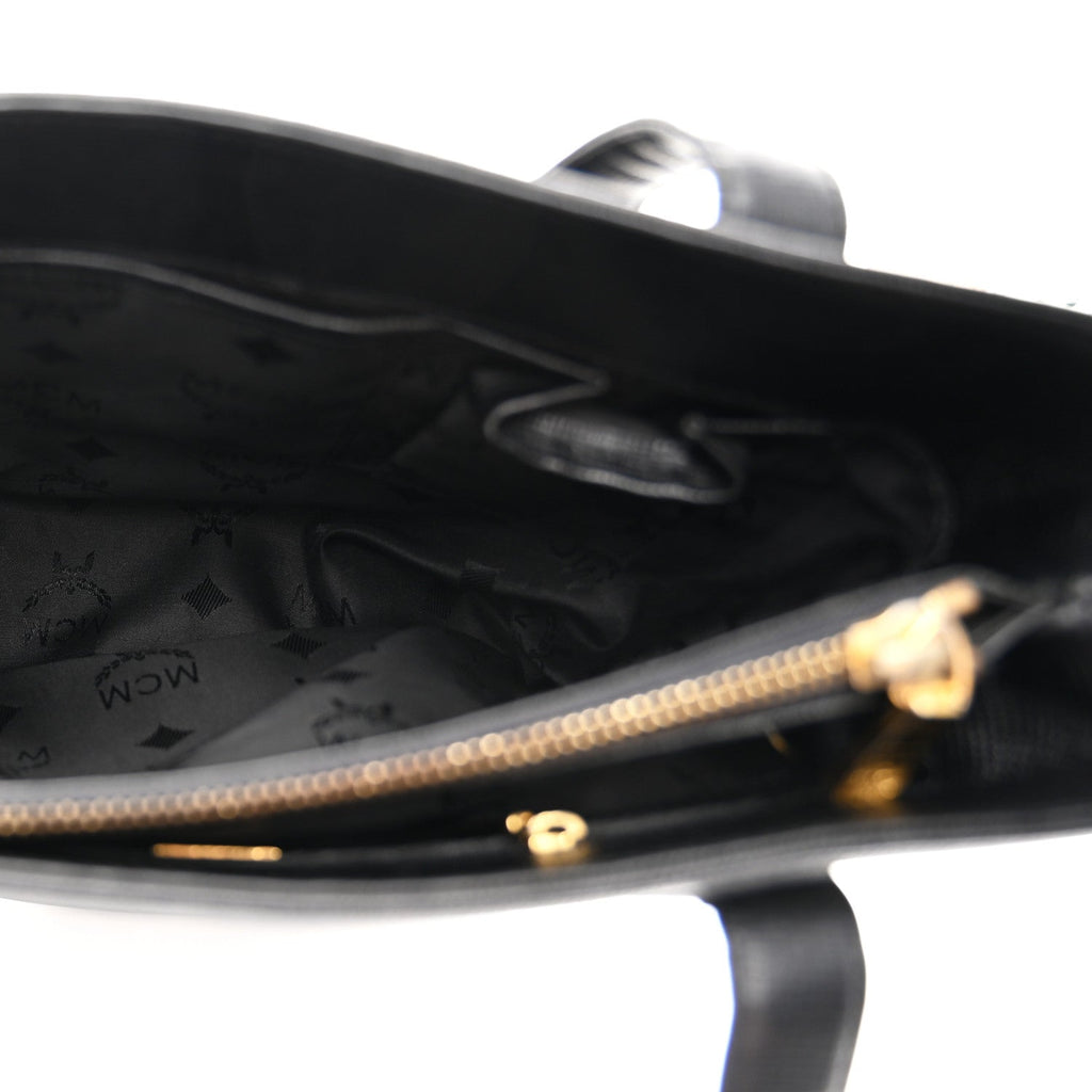 Saffiano Studded Mini Tote Bag Black