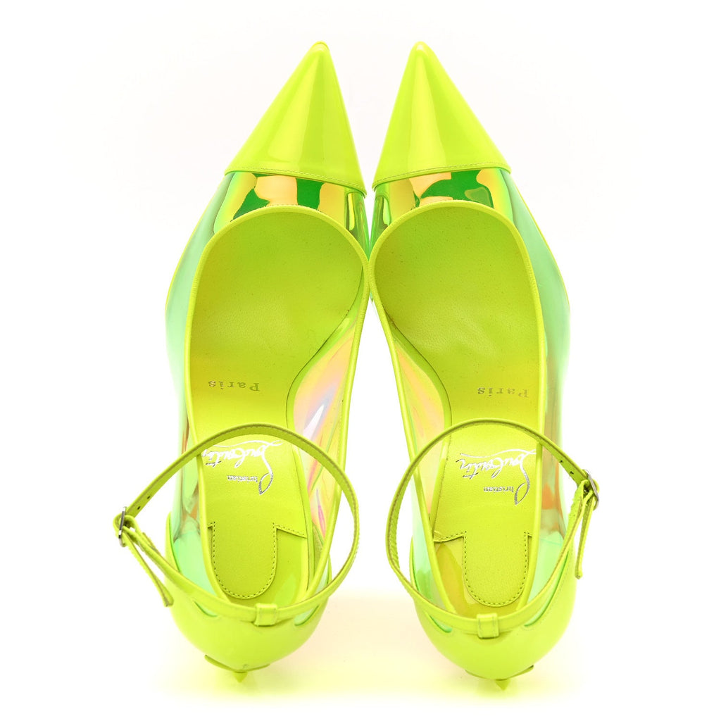 Patent Perle Debout Condorapik 100 Pumps 38 Fluo Yellow