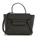 Grained Calfskin Nano Belt Bag Grey