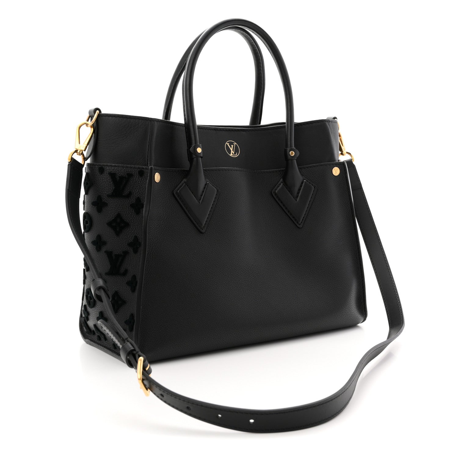 Calfskin Monogram Tufting On My Side Black