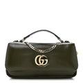 Lambskin Mini GG Milano Top Handle Shoulder Bag Green