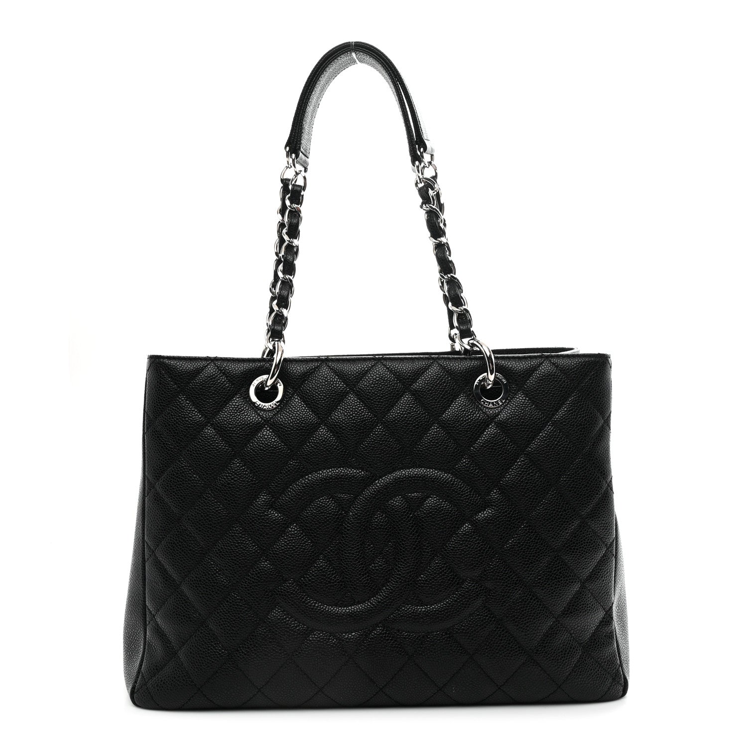 Caviar Quilted Grand Shopping Tote GST Black