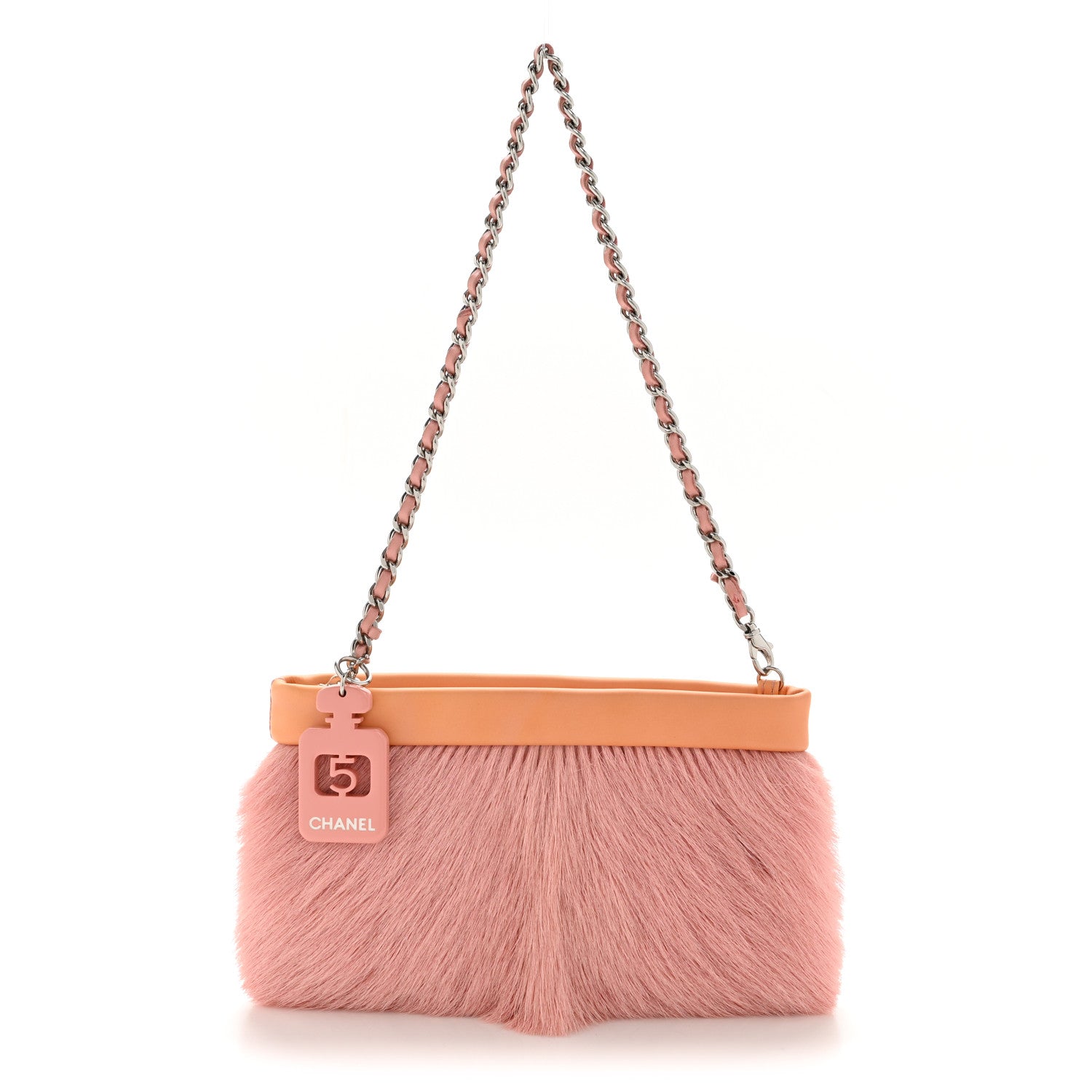 Rabbit Fur N°5 Pochette Pink Orange